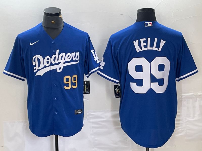Men Los Angeles Dodgers 99 Kelly Blue Nike Game MLB Jersey style 1